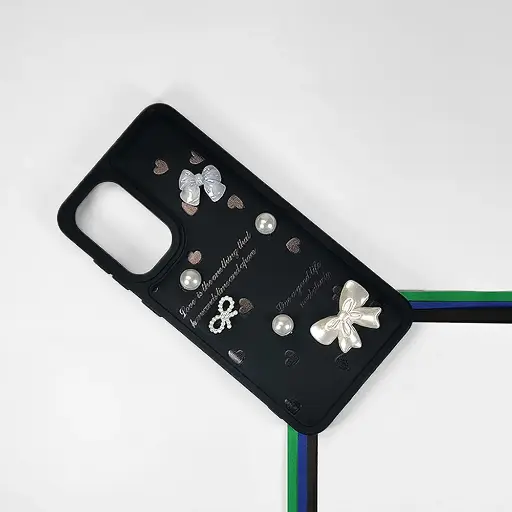 [PO9BSA56-12-2] Samsung Galaxy A56 5G|A36 5G Bow Ladies Fancy Soft Silicone Back Case (Black)