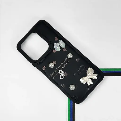 [PO9BORELMEC61-12-2] Oppo Realme C61|C63|Note 60 Bow Ladies Fancy Soft Silicone Back Case (Black)