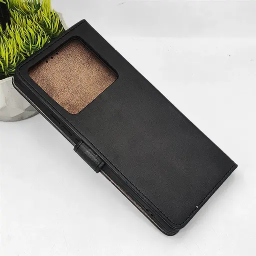 [PO42FBINOT40-4-2] Infinix Note 40 NMT Premium Luxuary Leather Book Case (Black)