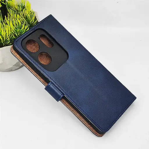 [PO42FBIZRO30-4-17] Infinix Zero 30 4G NMT Premium Luxuary Leather Book Case (Navy Blue)