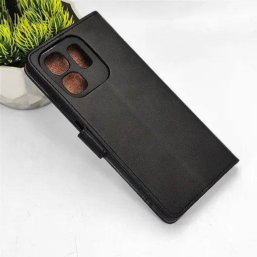 [PO42FBIHOT50i-4-2] Infinix HOT 50i|Smart 9|Smart 9 HD NMT Premium Luxuary Leather Book Case (Black)