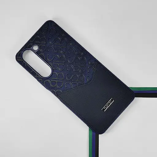 [PO42BSA26-5-17] Samsung A26 5G Logo Leather Pocket|Card Holder Back Case (Navy Blue)