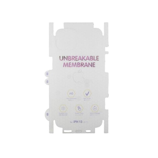 [PL10IP13MINI-3] iPhone 13 Mini Unbreakable Membrane Back Sheet - Ultimate Protection 