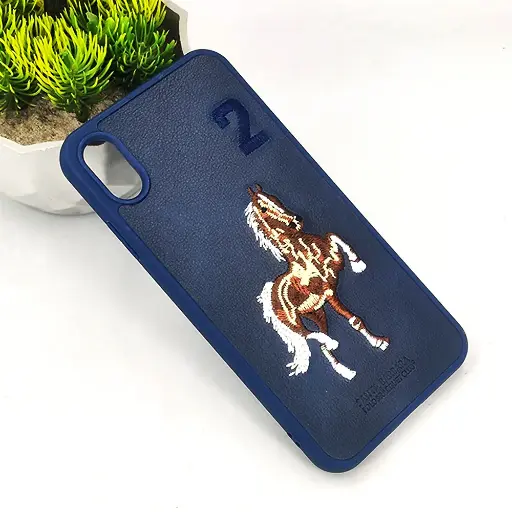 [PO43BIPXSMAX-9-17] iPhone XS Max Santa Barbara Polo Racquet Club Back Case (Navy Blue)