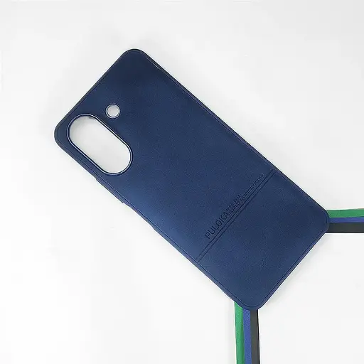 [PO42BMI13C-9-17] Xiaomi Redmi 13C|Poco C65 PULOKA Logo Luxuary Leather Back Case (Navy Blue)