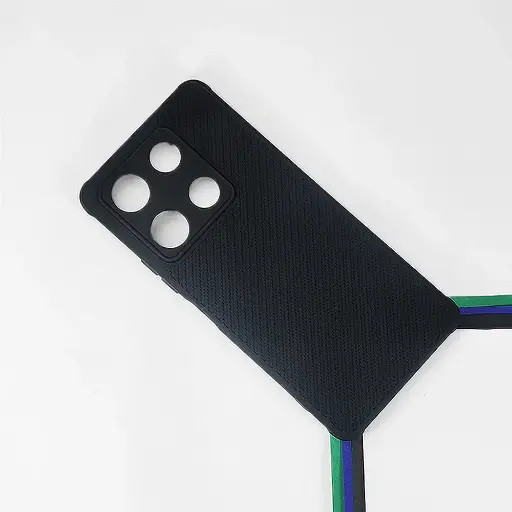 [PO14BINOT30PR-74-2] Infinix Note 30 Pro 4G Carbon Texture Lining Soft Silicone Back Case (Black)