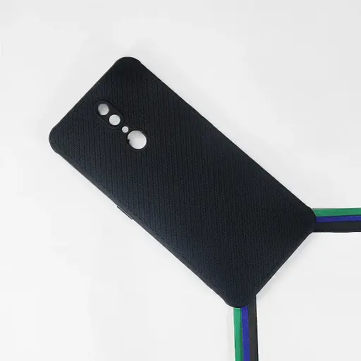 [PO14BOF11-74-2] Oppo F11 Carbon Texture Lining Soft Silicone Back Case (Black)