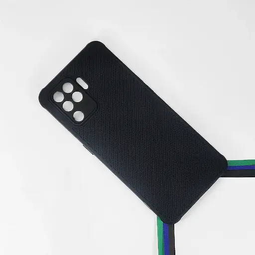 [PO14BOF19PR-74-2] Oppo F19 Pro|A94 4G|A95 5G|Reno 5 Lite|Reno 5F Carbon Texture Lining Soft Silicone Back Case (Black)