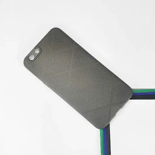 [PO14BOF1S-75-9] Oppo F1s|A59|A59s PU Leather Texture Skin Surfer Soft Silicone Back Case (Gray)