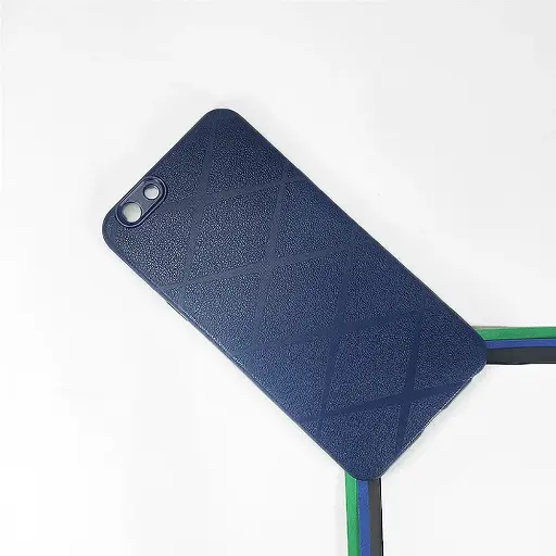 [PO14BOF1S-75-17] Oppo F1s|A59|A59s PU Leather Texture Skin Surfer Soft Silicone Back Case (Navy Blue)