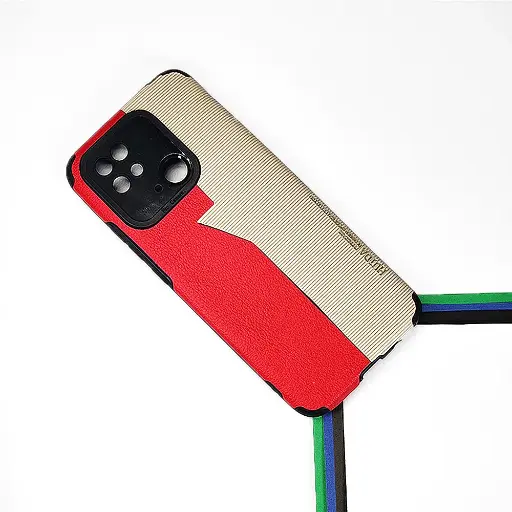 [PO18BMI10C-6-4] Xiaomi Redmi 10C|Poco C40 Huida Dual Leather Back Case (Red)