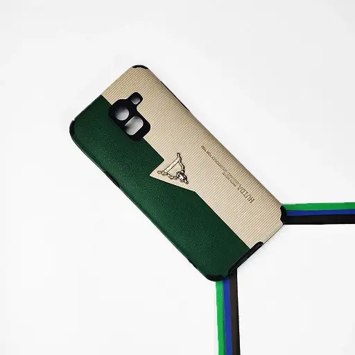[PO18BSJ6-6-11] Samsung Galaxy J6 2018 Huida Dual Leather Back Case (Green)