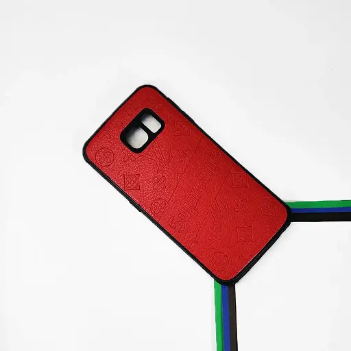 [PO18BSS6EDG-2-4] Samsung Galaxy S6 Edge Supreme Leather Back Case (Red)