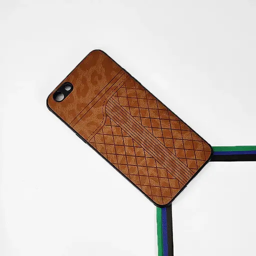 [PO18BOF3-20-13] Oppo F3 Lining Leather Texture Back Case (Brown)