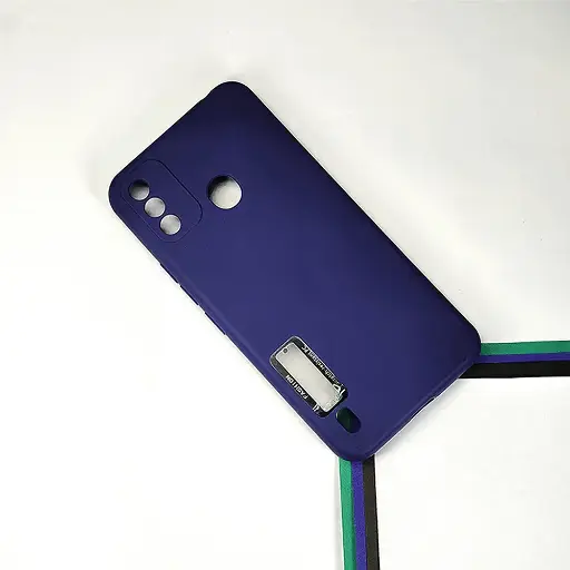 [PO14BITA48-1-17] iTel A48 Soft Silicone Fashion Logo Back Case (Navy Blue)