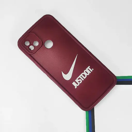 [PO14BIHOT10I-31-21] Infinix Hot 10i & Smart 5 Pro Logo Soft Silicone Printed Back Case (Maroon) 