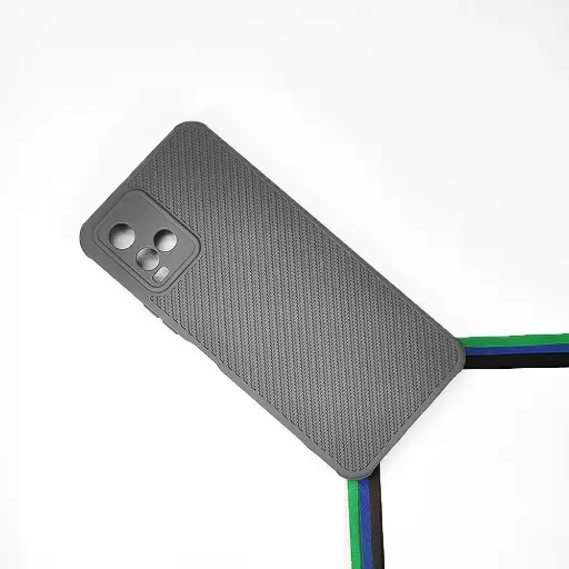 [PO14BVIY33S-74-9] Vivo Y33s|Y33T|Y21T|Y21s  Carbon Texture Lining Soft Silicone Back Case (Gray)