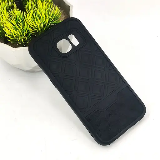 [PO14BSS7-76-2] Samsung Galaxy S7 Soft Silicone Back Case (Black)