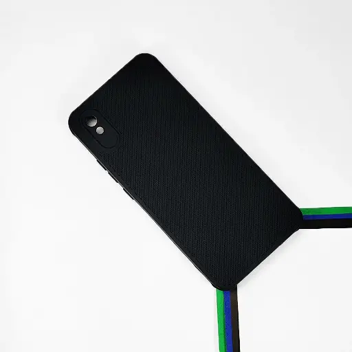 [PO14BOA37-2-2] Oppo A37 Carbon Texture Lining Soft Silicone Back Case (Black)
