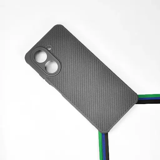 [PO14BMIA5-74-9] Xiaomi Redmi A5 4G|POCO C71 4G Carbon Texture Lining Soft Silicone Back Case (Gray) 
