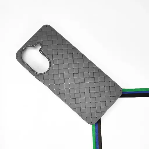 [PO14BMIA5-52-9] Xiaomi Redmi A5 4G|Poco C71 4G Woven With Leather Feel Soft Silicone Back Case (Gray)