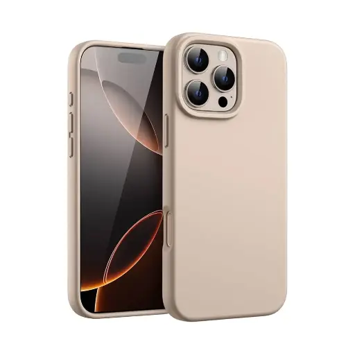 [PO23BIP14PR-1-42] iPhone 14 Pro Original Official Soft Silky Case (Desert Titanium)