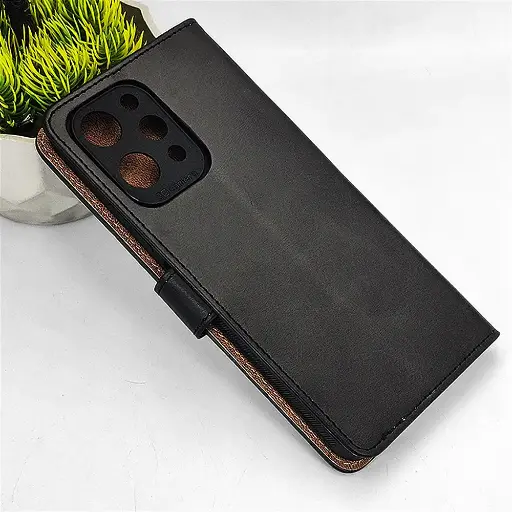 [PO42FBMI12-4-2] Xiaomi Redmi 12 4G|5G|Note 12R NMT Premium Luxuary Leather Book Case (Black)