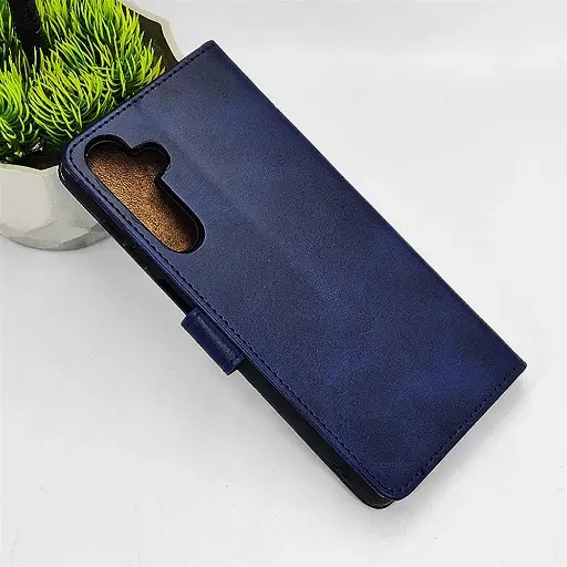 [PO42FBSA16-4-17] Samsung A16 5G NMT Premium Luxuary Leather Book Case (Navy Blue)