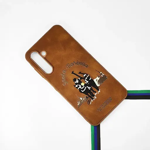 [PO43BSA16-17-13] Samsung Galaxy A16 Velvet Embroidery Santa Barbara Polo Racquet Club Back Case (Brown)