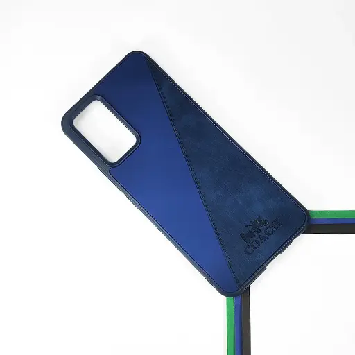 [PO18BOF19-22-3] Oppo F19|A195|A74 Coach Leather Back Case (Blue)
