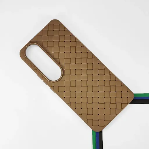 [PO14BVIV50L-52-42] Vivo V50 Lite 4G|5G GW Woven With Leather Feel Soft Silicone Back Case (Desert Titanium)