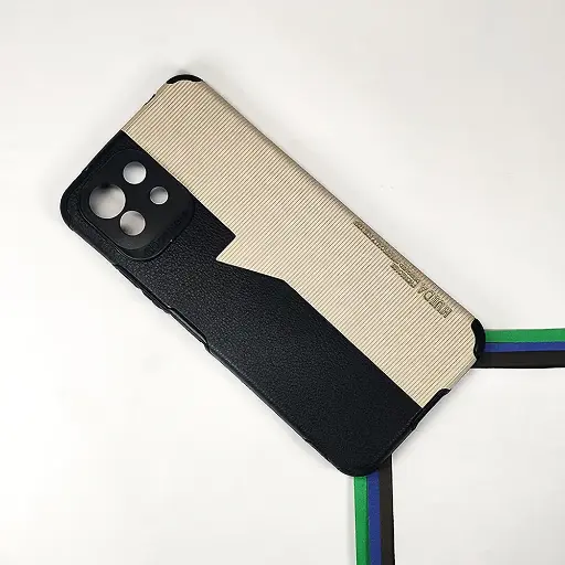 [PO18BMI11L-6-2] Xiaomi Redmi 11 Lite Huida Dual Leather Back Case (Black)