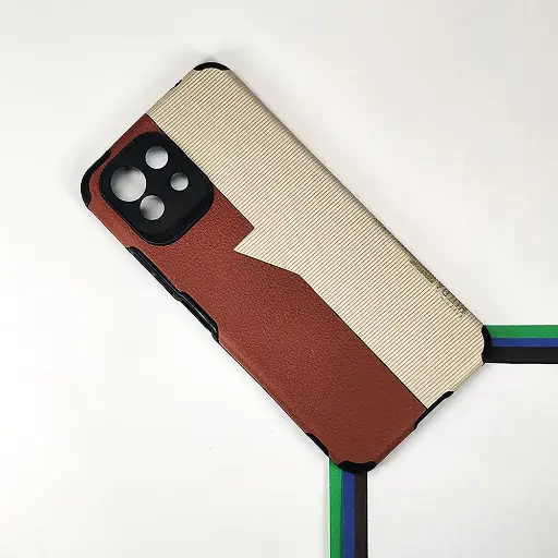 [PO18BMI11L-6-13] Xiaomi Redmi 11 Lite Huida Dual Leather Back Case (Brown)