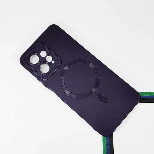 [PO14BMINOT12-16-12] Xiaomi Redmi Note 12 Soft Silicone Magsafe Logo Back Case (Purple)