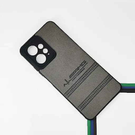 [PO18BMINOT12-1-9] Redmi Note 12 Ferrari Logo Leather Back Case (Gray)