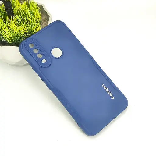 [PO14BVIY17-71-17] Vivo Y17|Y15|Y12|Y11 Spigen Soft Silicone Back Case (Navy Blue)