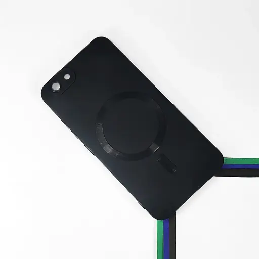 [PO14BVIY53 2017-16-2] Vivo Y53 2017 Woven With Leather Feel Soft Silicone Back Case (Black)