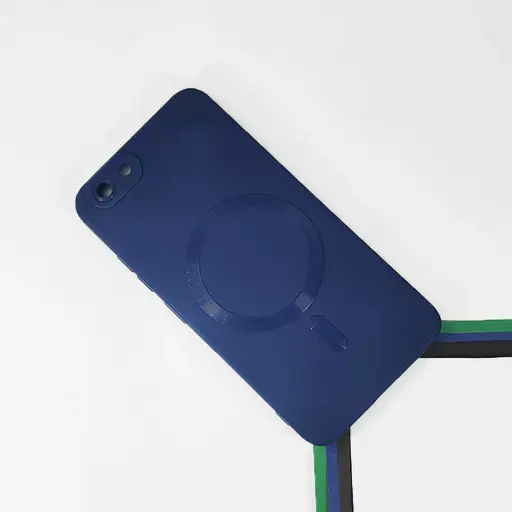 [PO14BVIY53 2017-16-17] Vivo Y53 2017 Woven With Leather Feel Soft Silicone Back Case (Navy Blue)