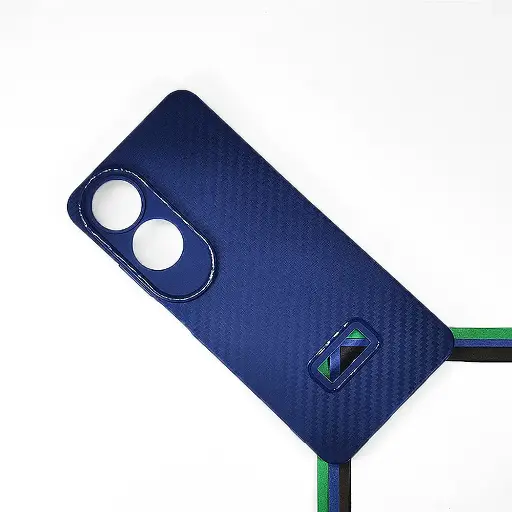 [PO4BOA60-6-17] Oppo A60 4G Carbon New Paper Back Case (Navy Blue)