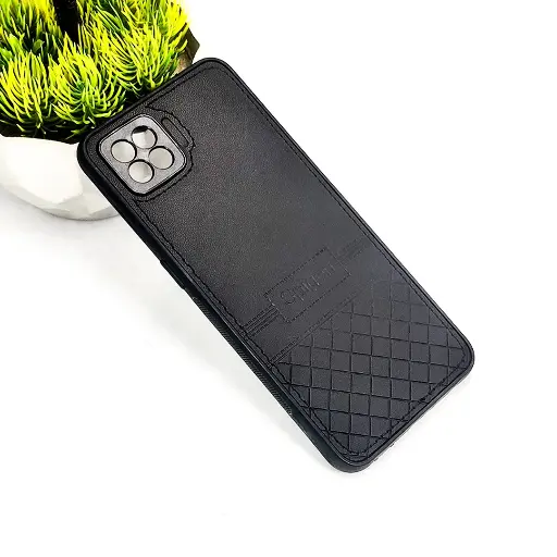 [PO54BOF17-3-2] Oppo F17 Luxury Spigen Logo Leather Back Case (Black)