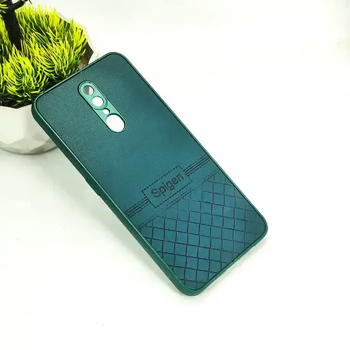 [PO54BOF11-3-11] Oppo F11 Luxury Spigen Logo Leather Back Case (Green)