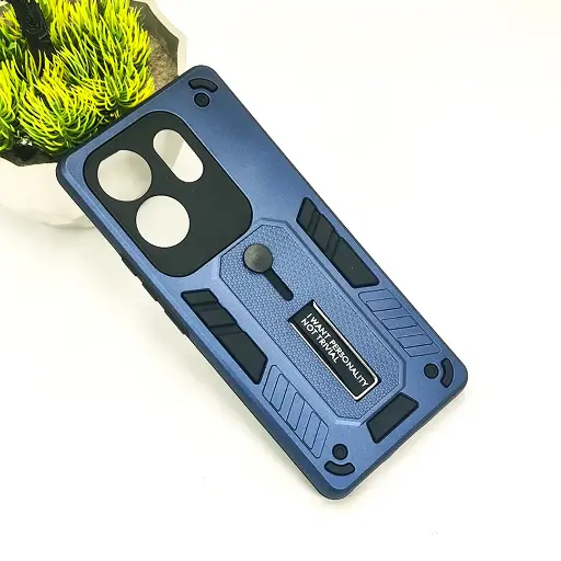 [PO39BIZRO30-4-17] Infinix Zero 30 4G Armour Strip & Stand Back Case (Navy Blue)
