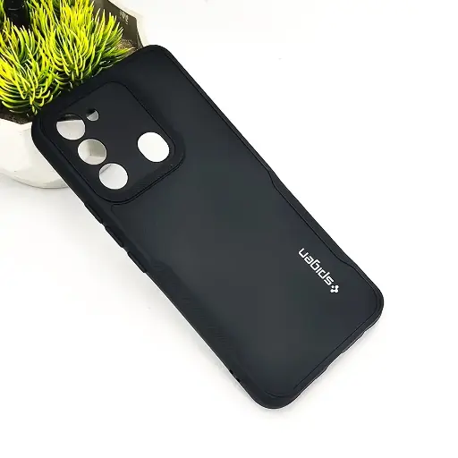 [PO14BTSPRK8C-71-2] Tecno Spark 8C Spigen Soft Silicone Back Case (Black)