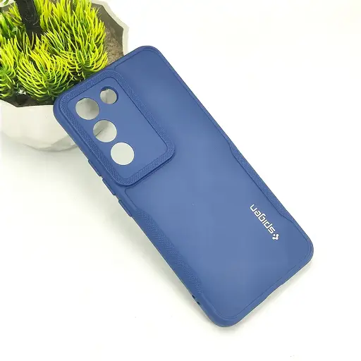 [PO14BVIY100-71-17] Vivo Y100 4G Spigen Soft Silicone Back Case (Navy Blue)