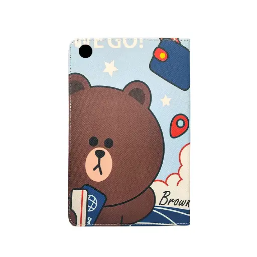 [PO47FBSA9-3-16] Samsung Galaxy Tab A9 8.7"|X110|X115 Official Cartoon Book Case (Cute Bear)