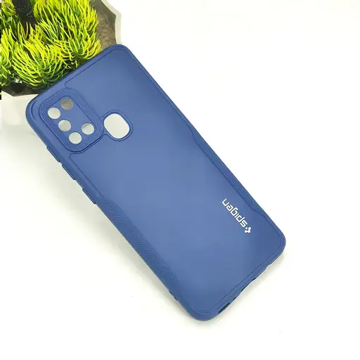 [PO14BSA21S-71-17] Samsung A21S Spigen Soft Silicone Back Case (Navy Blue) 