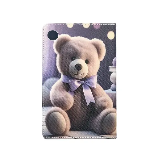 [PO47FBSA9-3-12] Samsung Galaxy Tab A9 8.7"|X110|X115 Official Cartoon Book Case (Teady Bear)