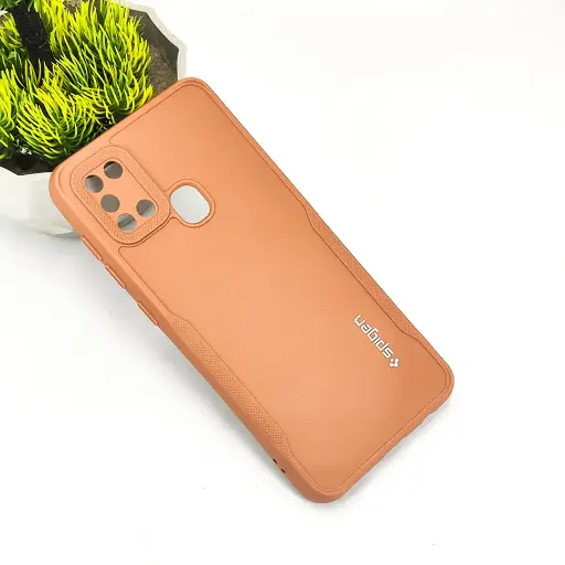 [PO14BSA21S-71-13] Samsung A21S Spigen Soft Silicone Back Case (Brown)