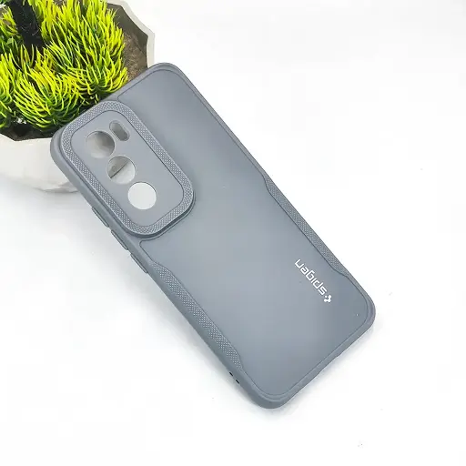 [PO14BORNO12 5G-71-9] Oppo Reno 12 5G Spigen Soft Silicone Back Case (Gray)