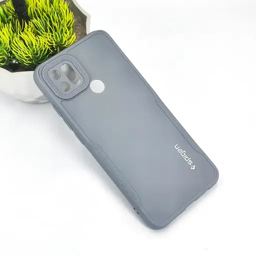[PO14BOA15-71-9] Oppo A15|A15S Spigen Soft Silicone Back Case (Gray)